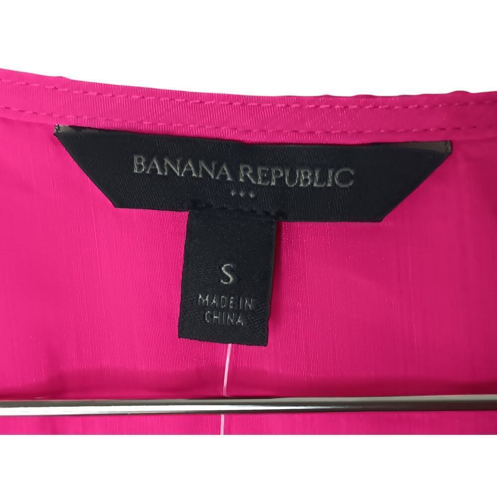 New Banana Republic Women’s Hot Pink Pleated Blouse Top Long Sleeve Size S $150 - Picture 10 of 12